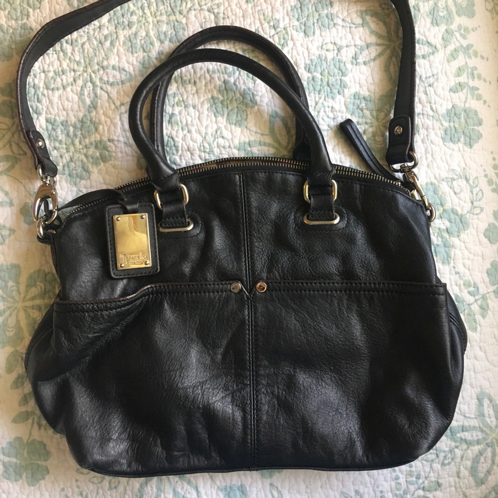 Tignanello black leather purse